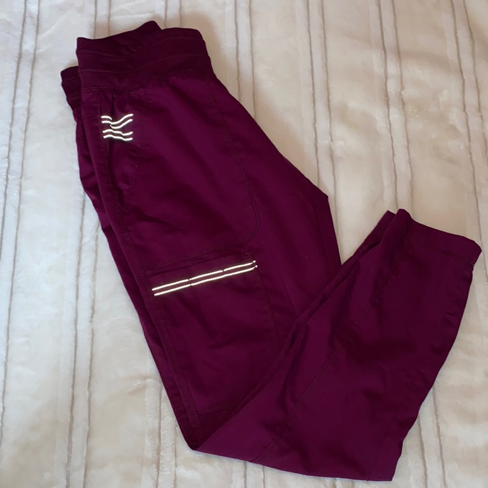 XXS Maroon Jogger Scrub Pants